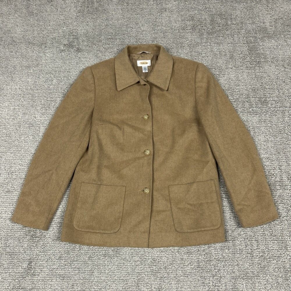 Talbots Coat Womens 4 Brown Camel Hair Classic Minimalist Lined Old Money Jacket